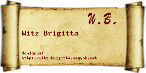 Witz Brigitta névjegykártya
